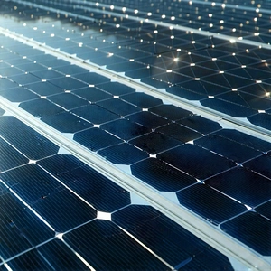 Tech Tilt-Shift Photography: Solar panel with laser scanning