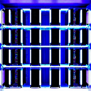Server Rack With Neon Accents With Image, There
