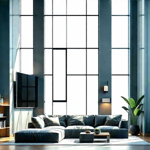 Urban Flat Design: Urban Loft With Minimalist (design:1.15) With Large, Modern