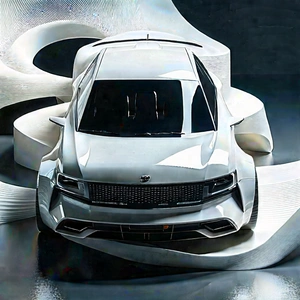 Automotive Technology In Design Studio With White Black