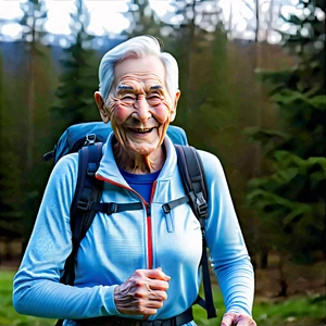 Lifestyle Cinema 4D: Senior adult enjoying outdoor recreation