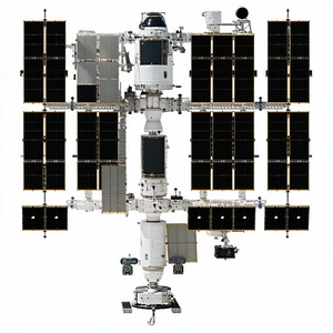 A Space Shuttle Is Shown In A White And Black Image