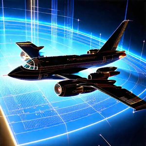Aerospace Technology In Research Center With Large Jetliner