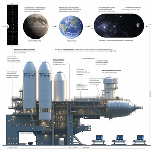 The Image Is A Diagram Of A Space Station, Showing The Various Components And Their Functions