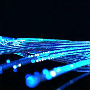 Close-up Of Fiber Optic Cables With Image