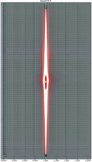 A Red Light Is Shining Through A Hole In A Wall