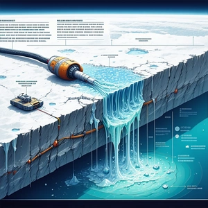 A Large, Detailed Illustration Of A Water Hose Is Shown In The Image