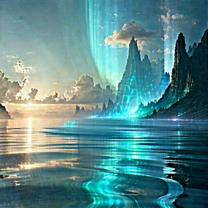 Digital Transformation Visualization With Beautiful Ocean