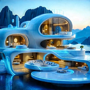 Futuristic Smart Home With Large, Modern-looking