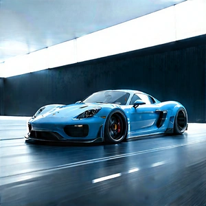 Automotive Technology In (design:1.25) Studio With Blue Sports