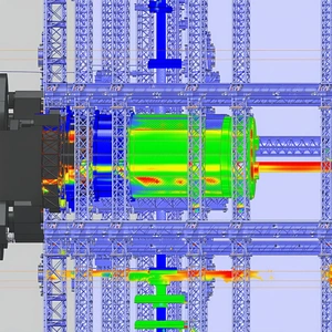 The Image Is A 3d Model Of A Large Turbine, Likely A Jet Engine