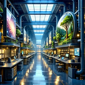 Educational Technology In Manufacturing Facility With Image, There