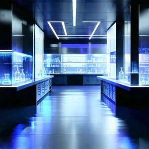 Futuristic Research Laboratory With Large, Well-lit