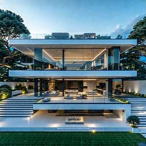Tech Aerial Photography: Innovative Smart Appliance Design With Large, Modern
