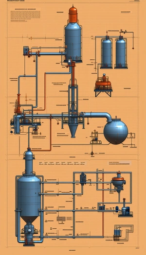 detailed drawing chemical plant