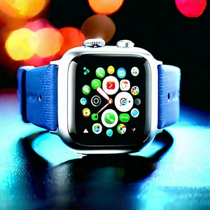 Smart Watch With Streaming Content With Blue Watch