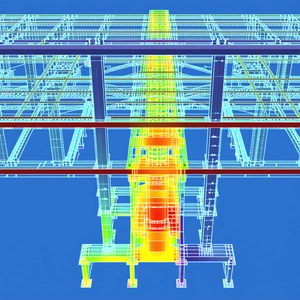 A Blue Background Is Used To Create A 3d Image Of A Large Structure