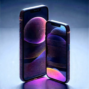 Smartphone With Digital Artwork With Cell Phones,
