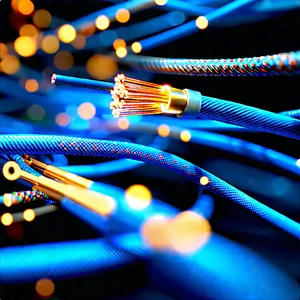 Close-up Of Fiber Optic Cables With Image