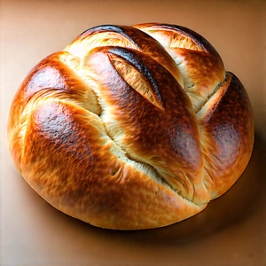 Lifestyle Drone Photography: Artisanal Bread Prepared With Artistic Presentation With Large, Round