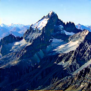 Nature Professional Photography: Aerial View Of Mountain Range With Mountain Snow