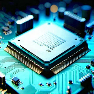 Close-up of microprocessor