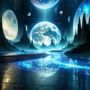 Futuristic Innovation Hub With Image, There
