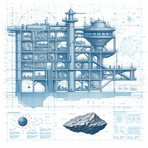 A Blueprint Of A Large Building Is Displayed In The Image