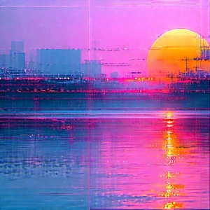 Abstract Glitch Art: Minimalist series with tonal variation
