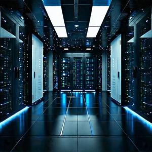 Futuristic Server Room With Image, There