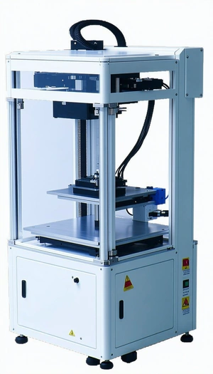 A White Machine Is Sitting On A White Surface
