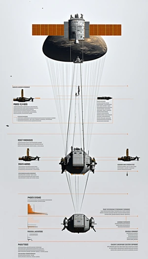 A Large Poster Is Displayed, Showing A Diagram Of A Space Shuttle