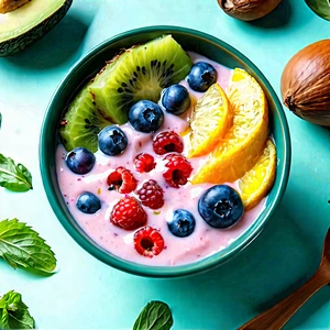 Lifestyle Unreal Engine: Smoothie Bowl Prepared With Fresh Ingredients With Bowl Fruit