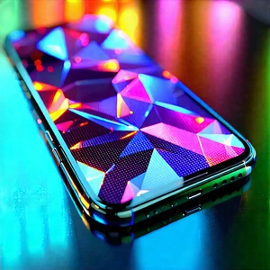 Tech Geometric Design: Smartphone with holographic display