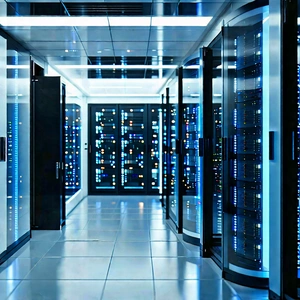 Futuristic Server Room With Image, There