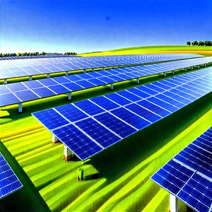 Tech Low Poly: Innovative Renewable Energy (design:1.24) With Large Field