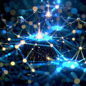 Blockchain Network Visualization With Image, There