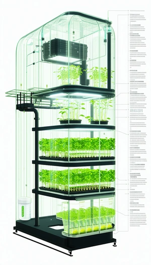 A Large, Multi-tiered Greenhouse Filled With Various Plants