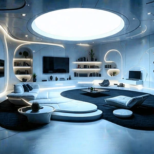 Tech Concept Art: Futuristic Smart Home With Image, There