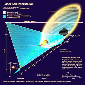 The Image Is A Diagram Showing The Trajectory Of A Laser Sail Interstellar Spacecraft