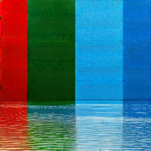 Abstract Nature Photography: Minimalist Composition With High-contrast Color Palette With Colorful Painting