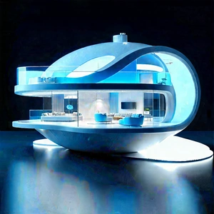 Futuristic Smart Home With Futuristic