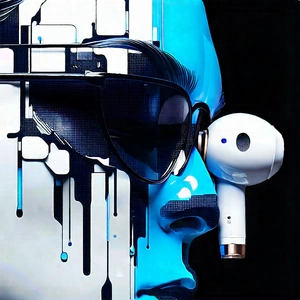 Wireless earbuds with digital artwork
