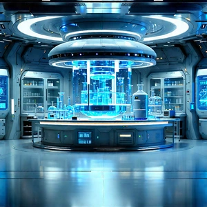 (futuristic:1.49) research laboratory
