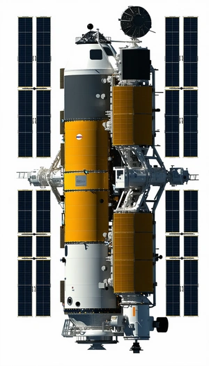 large spacecraft shown side view