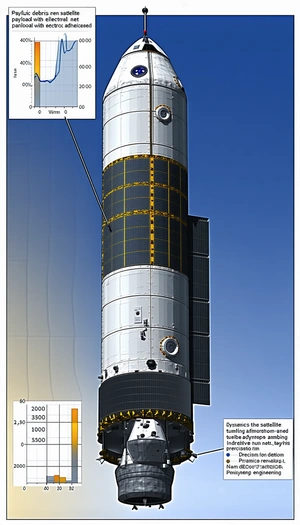 A Large White Spacecraft Is Shown In A Blue Sky