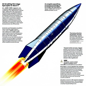 A Space Shuttle Is Shown In A Diagram, With The Words "air Breathing First Stage" Written Above It