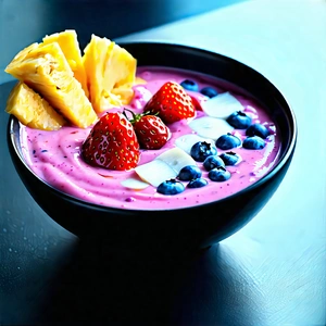 Lifestyle Digital Illustration: Smoothie Bowl Prepared With Artistic Presentation With Bowl Fruit