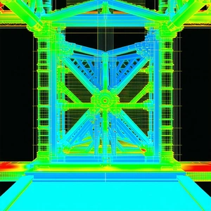 The Image Is A 3d Model Of A Bridge, Showcasing Its Structure And Design