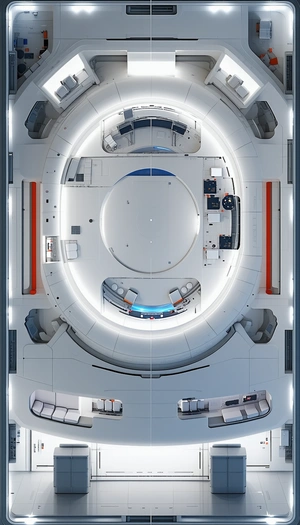 The Image Is A Computer-generated (cgi) Representation Of A Space Station